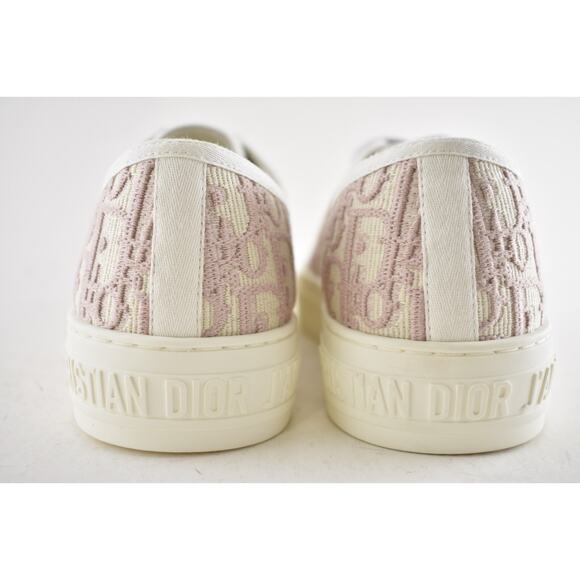 Dior Walk'N'Dior Powder Nude Pink Oblique Logo Flat Low Top Trainer Sneaker 40 - Picture 13 of 15
